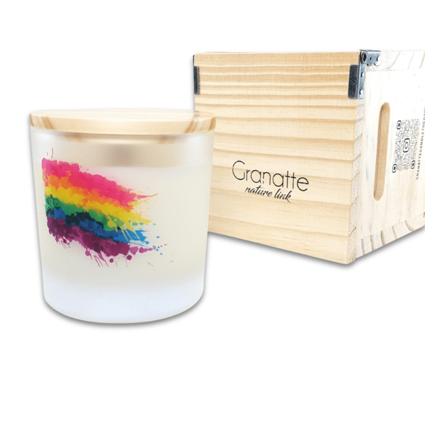 Vela Vegetal Aromática Diversidade | Flag - Caixa De Madeira